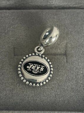 Pandora NFL Football Charm New York Jets Dangle Charm Pendant